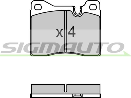 SIGMAUTO SPA043 - Bremžu uzliku kompl., Disku bremzes autospares.lv