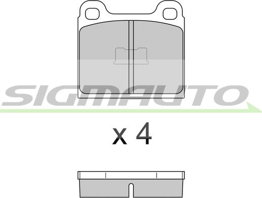 SIGMAUTO SPA054 - Brake Pad Set, disc brake www.autospares.lv