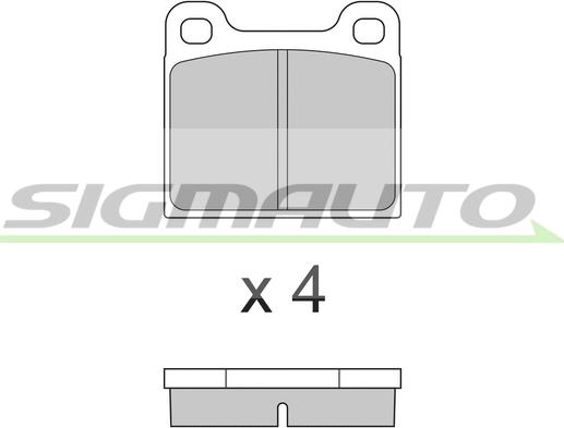 SIGMAUTO SPA009 - Bremžu uzliku kompl., Disku bremzes www.autospares.lv