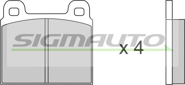 SIGMAUTO SPA011 - Brake Pad Set, disc brake www.autospares.lv