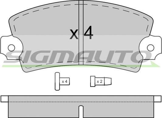 SIGMAUTO SPA018 - Bremžu uzliku kompl., Disku bremzes autospares.lv