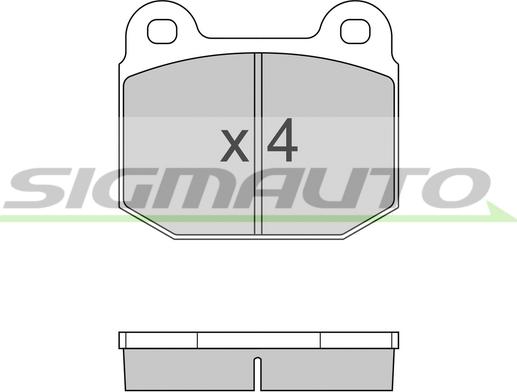 SIGMAUTO SPA085 - Bremžu uzliku kompl., Disku bremzes www.autospares.lv