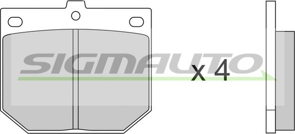 SIGMAUTO SPA078 - Brake Pad Set, disc brake www.autospares.lv