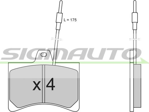 SIGMAUTO SPA148 - Bremžu uzliku kompl., Disku bremzes autospares.lv