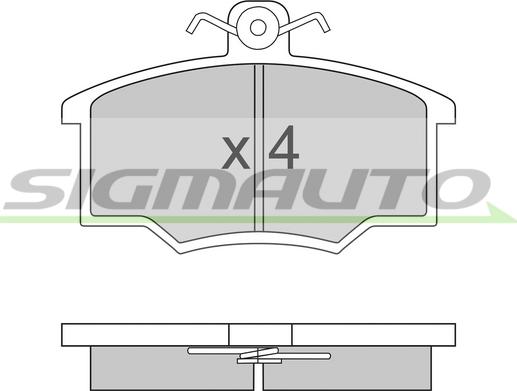 SIGMAUTO SPA143 - Bremžu uzliku kompl., Disku bremzes autospares.lv