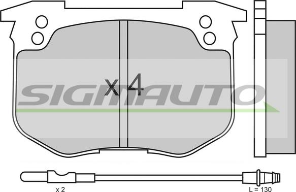 SIGMAUTO SPA159 - Bremžu uzliku kompl., Disku bremzes autospares.lv