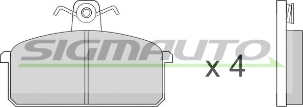 SIGMAUTO SPA151 - Bremžu uzliku kompl., Disku bremzes autospares.lv