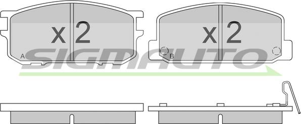 SIGMAUTO SPA167 - Brake Pad Set, disc brake www.autospares.lv