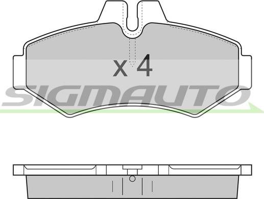 SIGMAUTO SPA845 - Bremžu uzliku kompl., Disku bremzes www.autospares.lv