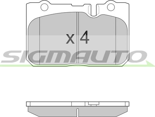 SIGMAUTO SPA858 - Bremžu uzliku kompl., Disku bremzes autospares.lv