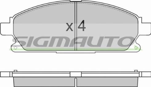 SIGMAUTO SPA857 - Brake Pad Set, disc brake www.autospares.lv