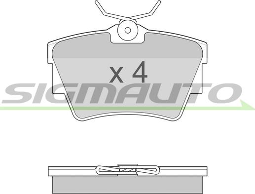 SIGMAUTO SPA866TR - Bremžu uzliku kompl., Disku bremzes autospares.lv