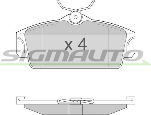 SIGMAUTO SPA862 - Bremžu uzliku kompl., Disku bremzes autospares.lv