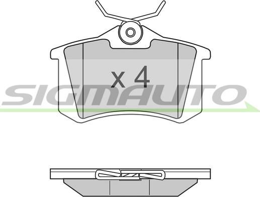 SIGMAUTO SPA807 - Brake Pad Set, disc brake www.autospares.lv