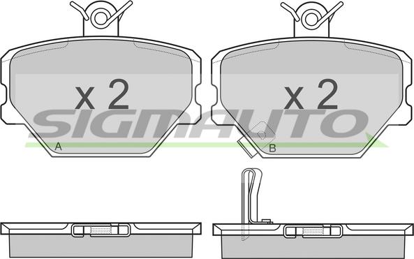 SIGMAUTO SPA881 - Тормозные колодки, дисковые, комплект www.autospares.lv