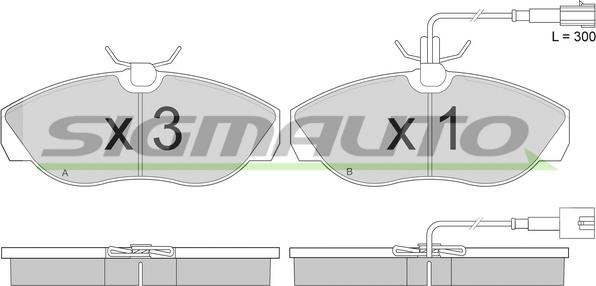 SIGMAUTO SPA888 - Brake Pad Set, disc brake www.autospares.lv