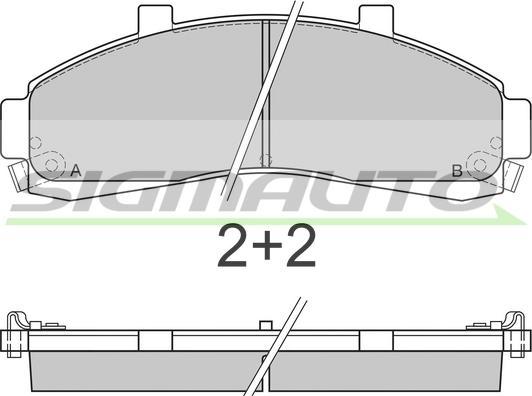 SIGMAUTO SPA829 - Brake Pad Set, disc brake www.autospares.lv