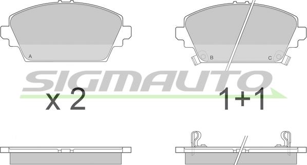 SIGMAUTO SPA870 - Bremžu uzliku kompl., Disku bremzes www.autospares.lv