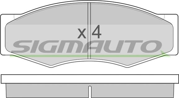 SIGMAUTO SPA302 - Brake Pad Set, disc brake www.autospares.lv