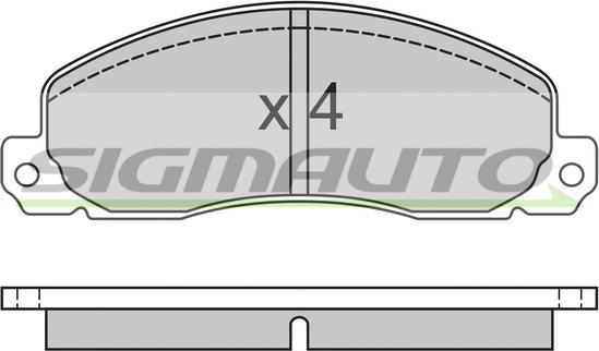 SIGMAUTO SPA312 - Bremžu uzliku kompl., Disku bremzes autospares.lv