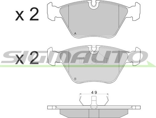 SIGMAUTO SPA381 - Bremžu uzliku kompl., Disku bremzes autospares.lv