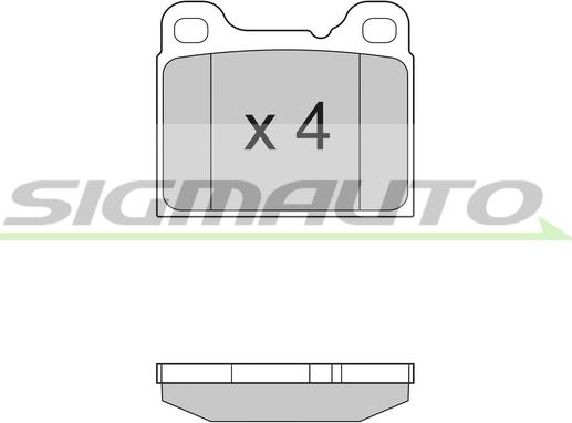 SIGMAUTO SPA383 - Brake Pad Set, disc brake www.autospares.lv