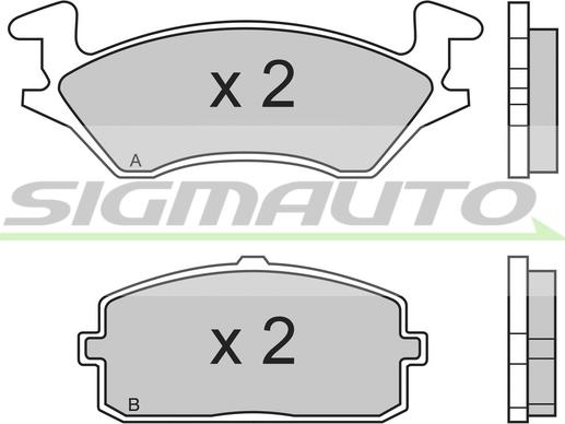 SIGMAUTO SPA324 - Brake Pad Set, disc brake www.autospares.lv