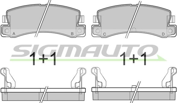 SIGMAUTO SPA323 - Brake Pad Set, disc brake www.autospares.lv