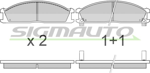 SIGMAUTO SPA370 - Brake Pad Set, disc brake www.autospares.lv