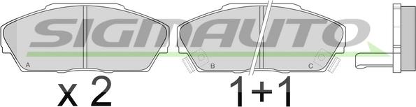 SIGMAUTO SPA371 - Brake Pad Set, disc brake www.autospares.lv