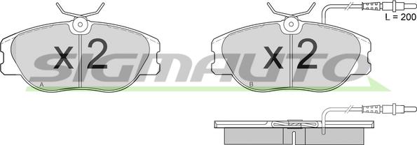 SIGMAUTO SPA373 - Brake Pad Set, disc brake www.autospares.lv