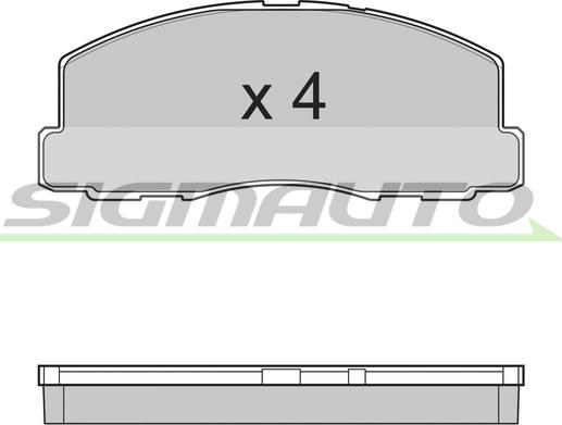 SIGMAUTO SPA299 - Brake Pad Set, disc brake www.autospares.lv