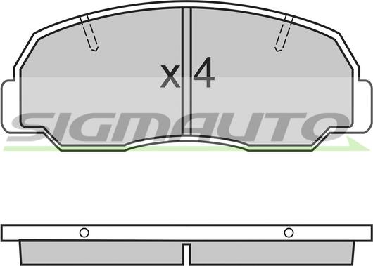 SIGMAUTO SPA297 - Brake Pad Set, disc brake www.autospares.lv