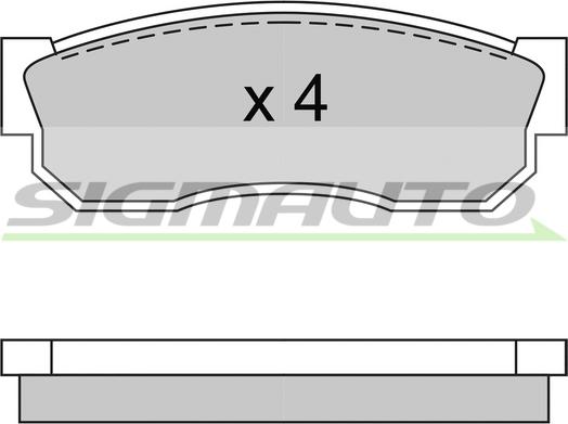 SIGMAUTO SPA246 - Bremžu uzliku kompl., Disku bremzes autospares.lv