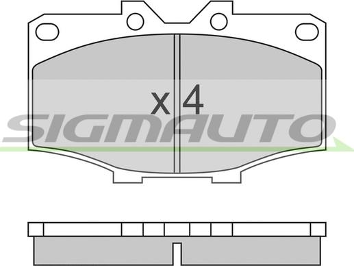 SIGMAUTO SPA242 - Bremžu uzliku kompl., Disku bremzes www.autospares.lv