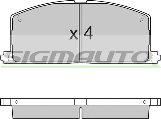 SIGMAUTO SPA255 - Brake Pad Set, disc brake www.autospares.lv