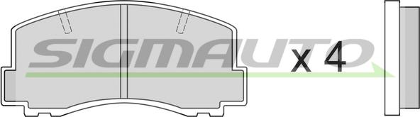 SIGMAUTO SPA256 - Brake Pad Set, disc brake www.autospares.lv