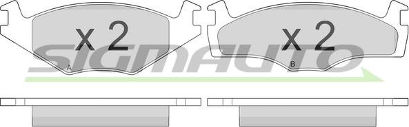 SIGMAUTO SPA261 - Brake Pad Set, disc brake www.autospares.lv