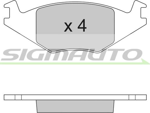 SIGMAUTO SPA262 - Brake Pad Set, disc brake www.autospares.lv