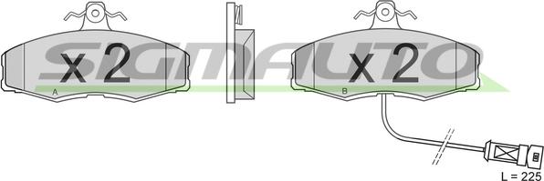 SIGMAUTO SPA209 - Brake Pad Set, disc brake www.autospares.lv