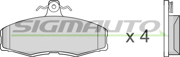 SIGMAUTO SPA208 - Brake Pad Set, disc brake www.autospares.lv