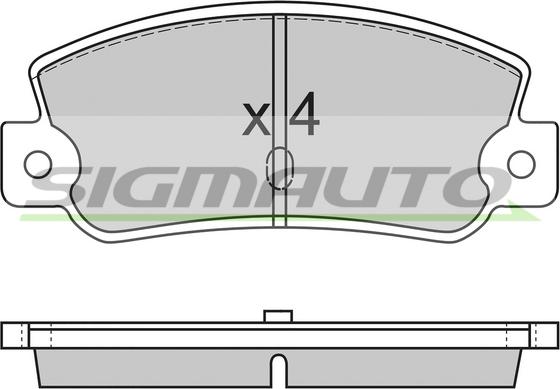 SIGMAUTO SPA212 - Bremžu uzliku kompl., Disku bremzes autospares.lv