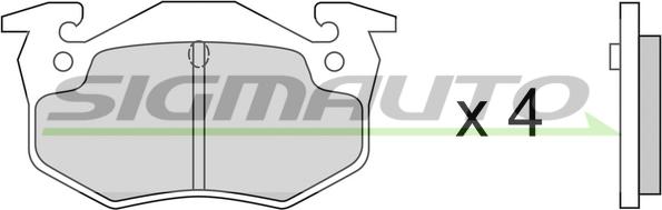 SIGMAUTO SPA217 - Brake Pad Set, disc brake www.autospares.lv