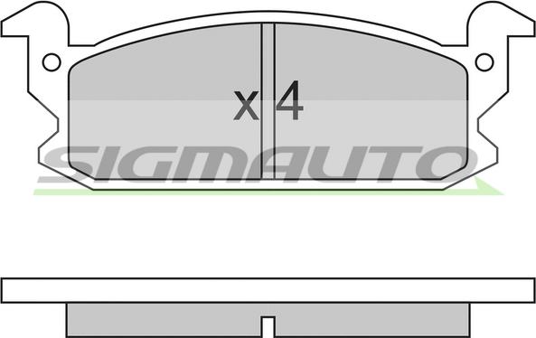 SIGMAUTO SPA280 - Bremžu uzliku kompl., Disku bremzes www.autospares.lv