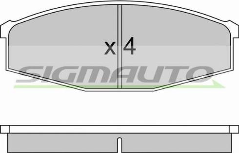 SIGMAUTO SPA234 - Bremžu uzliku kompl., Disku bremzes www.autospares.lv