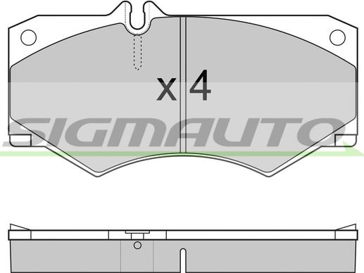 SIGMAUTO SPA238 - Bremžu uzliku kompl., Disku bremzes www.autospares.lv