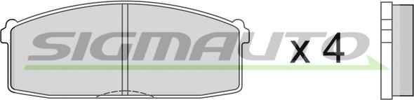 SIGMAUTO SPA237 - Brake Pad Set, disc brake www.autospares.lv