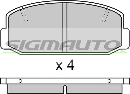 SIGMAUTO SPA223 - Bremžu uzliku kompl., Disku bremzes autospares.lv