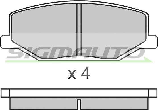 SIGMAUTO SPA278 - Brake Pad Set, disc brake www.autospares.lv