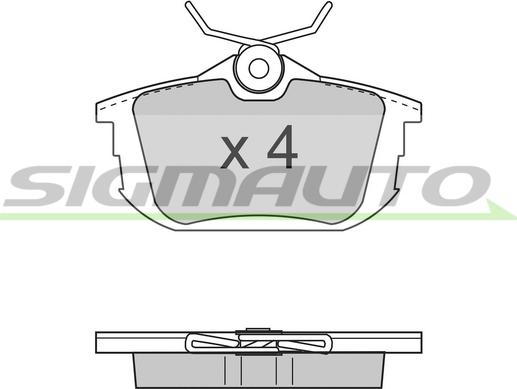 SIGMAUTO SPA742 - Brake Pad Set, disc brake www.autospares.lv